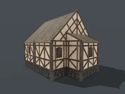Medieval House 07 Low-poly 3D model
