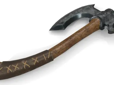 Viking Axe Low-poly 3D model 21