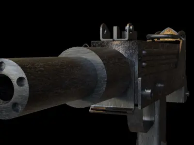Mac 10 Smg Rifle Gun Assault Rifle Gun Weapon  3D Model Low-poly 3D model