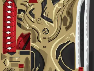 3d swords model 3D model