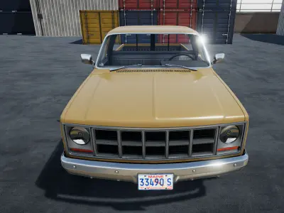 80s Pickup unity asset Low-poly 3D model
