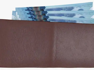 Canada 5 Dollar Wallet Money Purse 3D model