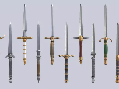 Dagger collection 3D Model Pack
