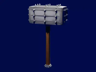 Midavel big hand hummer  Low-poly 3D model