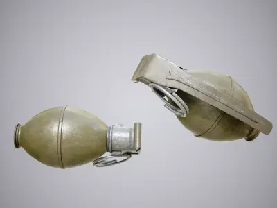 Hand Grenade Free low-poly 3D model get