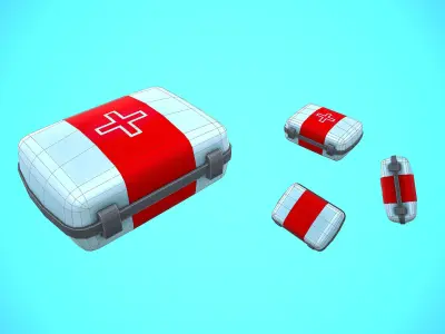 MEDKIT MEDICAL KIT CARTOON STYLIZED Low-poly 3D model