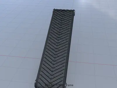 Conveyor belt system with shape key animation High-Poly 3D model