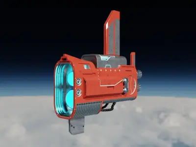 scifi space jet 3D model