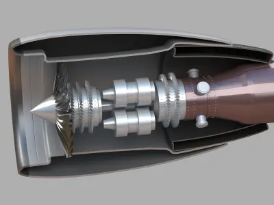 aircraft jet engine motor airplane vehicle plane air jumbo 3D model