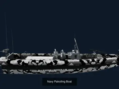 Patrolling Boats 3D Model Pack