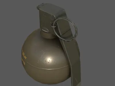 M67 Frag Grenade Low-poly 3D model get