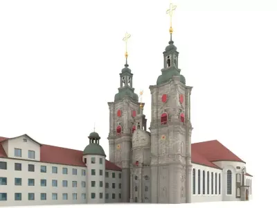 Abbey of St Gallen Switzerland 3D model