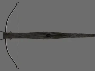 Old Medieval Crosbow Low-poly 3D model