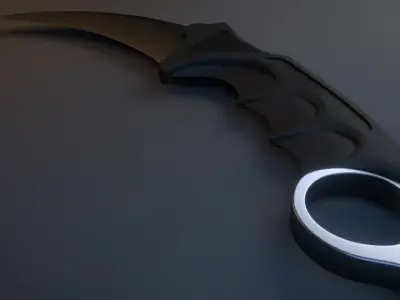 Karambit knife 3D model shop