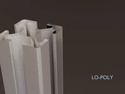 8020 20mm 4-slot extrusion 3D model