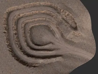 Open Pit Mine Opening 2 Low-poly 3D model