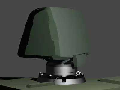 SAAB Sea-Giraffe 1X millitary radar Low-poly 3D model