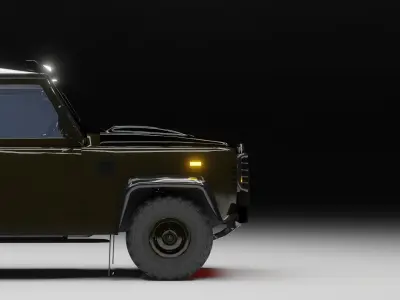 Custom Off-Road 4x4 SUV - Rigged Game Ready Vehicle Low-poly 3D model