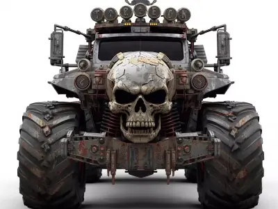 Custom Skull Grille Interceptor 3D Model Low-poly 3D model