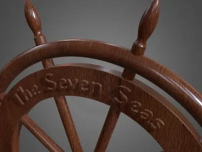 Boat helm 3D model