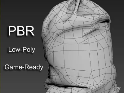 Bag from a Sacking PBR Game-Ready Low-poly 3D model