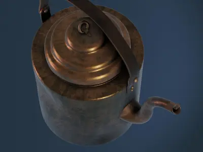 Magnificent vintage teapot 3D model