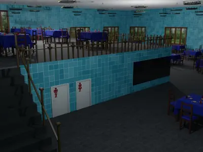 Restaurant  Low-poly 3D model purchase
