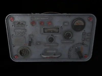 PBR Military Radio Low-poly 3D model Low-poly 3D model