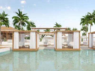 Beach Club Resort Exterior 3D model