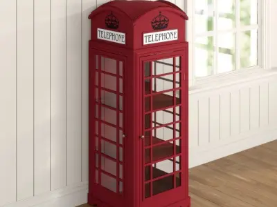 Display Cabinet London Telephone 3D model