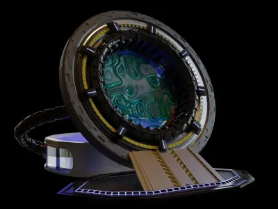 Sci Fi time travel portal Free 3D model