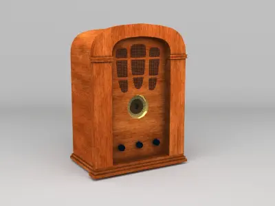 vintage radio Low-poly 3D model purchase
