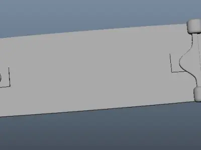 realistic skateboard on road Low-poly 3D model