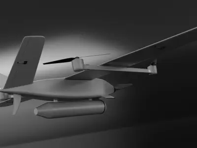  Fixed Wing VTOL Surveillance Drone Gray 