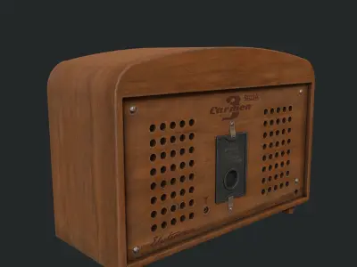 Vintage Radio  Low-poly 3D model