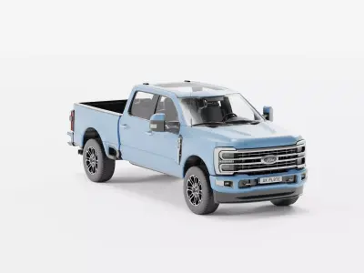 Ford F 350 Limited Edition 2024 Free low-poly 3D model