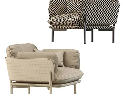 Cloud One Seater LN1 steelcut by andTRADITION 3D model