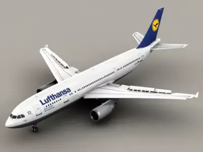 Airbus A300 Lufthansa 3D model purchase