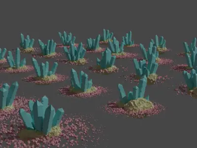 Crystal Pack 30 unique pcs 3D model