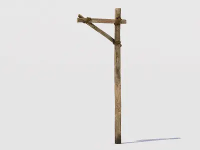 Wooden Pole 3D model
