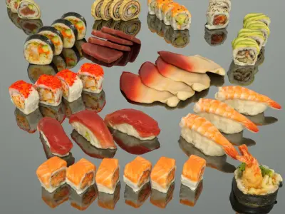 Sushi 3D model order