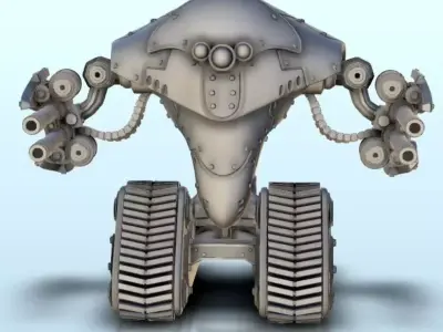 TR 700 soldier-robot 5  supported version - Future Sci-Fi SF Pos 3D print model