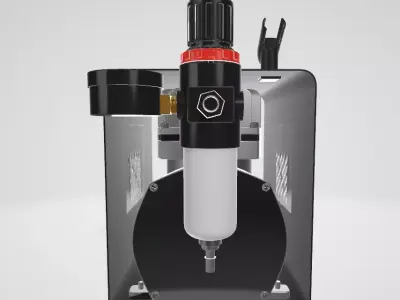 MEEDEN Airbrush Compressor for Model Painting Low-poly 3D model