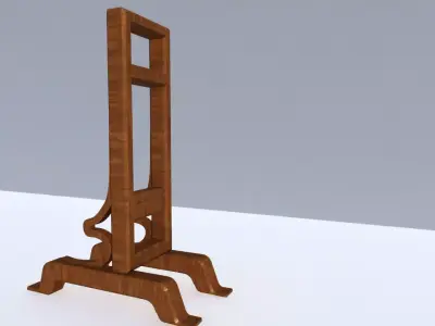 wooden shelf  3D model