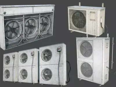 External Vents Pack Low-poly 3D model
