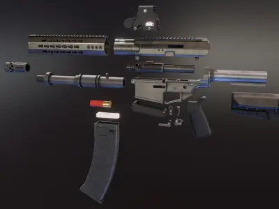 Dracarys Gen-12 Shotgun Low-poly 3D model