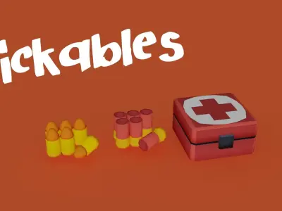 Toony Series - Tiny Guns - stylized weapon pack - 20 assets Low-poly 3D model