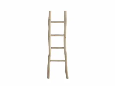Low Poly Wood Ladder Low-poly 3D model