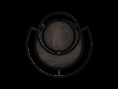 Gray Accent Table Set Low-poly 3D model