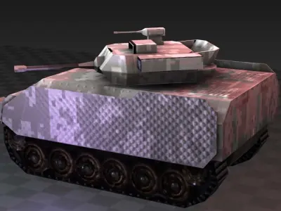 Low Poly Tank T2 Free low-poly 3D model